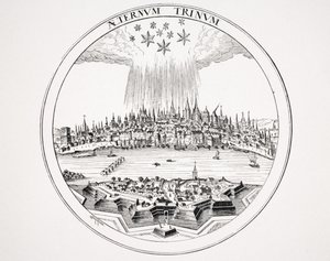 View of Cologne, after a copper engraving in 